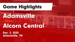 Adamsville  vs Alcorn Central  Game Highlights - Dec. 3, 2020