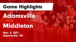 Adamsville  vs Middleton Game Highlights - Nov. 6, 2021