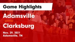 Adamsville  vs Clarksburg  Game Highlights - Nov. 29, 2021