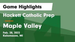 Hackett Catholic Prep vs Maple Valley  Game Highlights - Feb. 28, 2022
