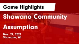 Shawano Community  vs Assumption  Game Highlights - Nov. 27, 2021