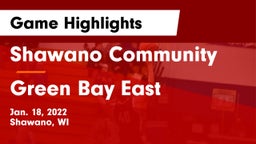 Shawano Community  vs Green Bay East  Game Highlights - Jan. 18, 2022