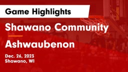 Shawano Community  vs Ashwaubenon  Game Highlights - Dec. 26, 2023