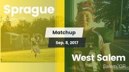 Matchup: Sprague  vs. West Salem  2017
