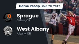 Recap: Sprague  vs. West Albany  2017
