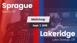 Matchup: Sprague  vs. Lakeridge  2018