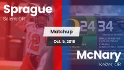 Matchup: Sprague  vs. McNary  2018