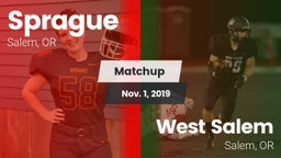 Matchup: Sprague  vs. West Salem  2019
