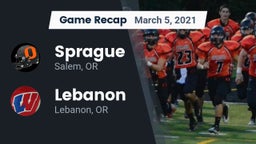 Recap: Sprague  vs. Lebanon  2021