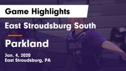 East Stroudsburg  South vs Parkland  Game Highlights - Jan. 4, 2020