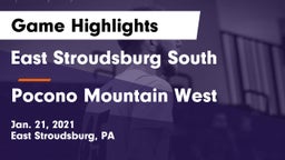 East Stroudsburg  South vs Pocono Mountain West  Game Highlights - Jan. 21, 2021