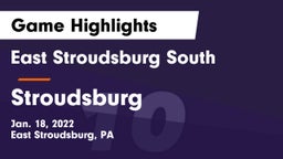 East Stroudsburg  South vs Stroudsburg  Game Highlights - Jan. 18, 2022