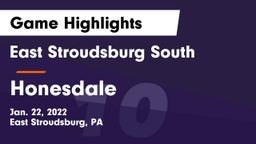 East Stroudsburg  South vs Honesdale  Game Highlights - Jan. 22, 2022