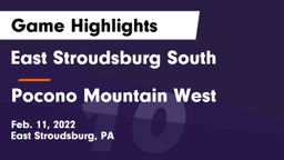 East Stroudsburg  South vs Pocono Mountain West  Game Highlights - Feb. 11, 2022