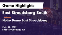 East Stroudsburg  South vs Notre Dame East Stroudsburg Game Highlights - Feb. 17, 2022