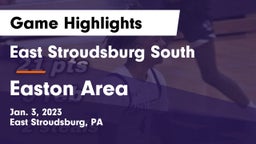 East Stroudsburg  South vs Easton Area  Game Highlights - Jan. 3, 2023