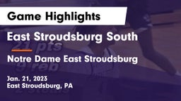 East Stroudsburg  South vs Notre Dame East Stroudsburg Game Highlights - Jan. 21, 2023