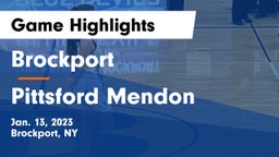 Brockport  vs Pittsford Mendon Game Highlights - Jan. 13, 2023
