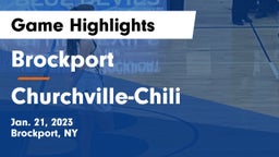Brockport  vs Churchville-Chili  Game Highlights - Jan. 21, 2023