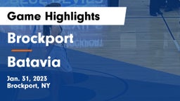 Brockport  vs Batavia Game Highlights - Jan. 31, 2023