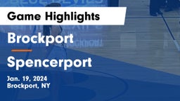 Brockport  vs Spencerport  Game Highlights - Jan. 19, 2024