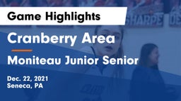 Cranberry Area  vs Moniteau Junior Senior  Game Highlights - Dec. 22, 2021