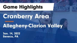 Cranberry Area  vs Allegheny-Clarion Valley  Game Highlights - Jan. 14, 2022