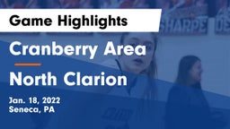 Cranberry Area  vs North Clarion Game Highlights - Jan. 18, 2022