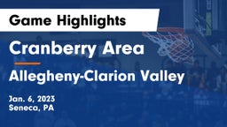 Cranberry Area  vs Allegheny-Clarion Valley  Game Highlights - Jan. 6, 2023