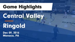 Central Valley  vs Ringold Game Highlights - Dec 09, 2016