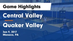 Central Valley  vs Quaker Valley  Game Highlights - Jan 9, 2017