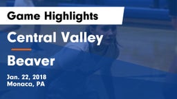 Central Valley  vs Beaver Game Highlights - Jan. 22, 2018
