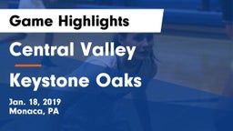 Central Valley  vs Keystone Oaks  Game Highlights - Jan. 18, 2019