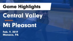 Central Valley  vs Mt Pleasant  Game Highlights - Feb. 9, 2019