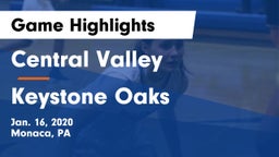 Central Valley  vs Keystone Oaks  Game Highlights - Jan. 16, 2020