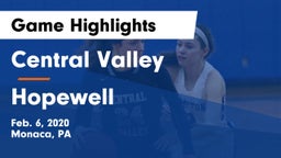Central Valley  vs Hopewell  Game Highlights - Feb. 6, 2020