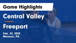 Central Valley  vs Freeport Game Highlights - Feb. 24, 2020