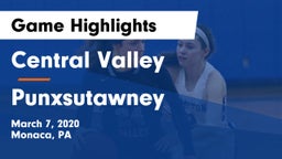 Central Valley  vs Punxsutawney Game Highlights - March 7, 2020