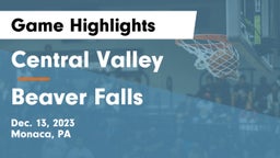 Central Valley  vs Beaver Falls  Game Highlights - Dec. 13, 2023