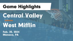 Central Valley  vs West Mifflin  Game Highlights - Feb. 20, 2024