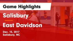Salisbury  vs East Davidson  Game Highlights - Dec. 15, 2017