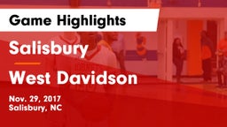 Salisbury  vs West Davidson  Game Highlights - Nov. 29, 2017