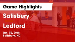 Salisbury  vs Ledford  Game Highlights - Jan. 30, 2018