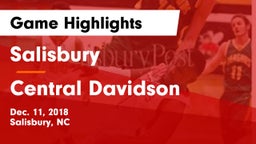 Salisbury  vs Central Davidson  Game Highlights - Dec. 11, 2018
