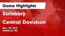 Salisbury  vs Central Davidson  Game Highlights - Dec. 10, 2019