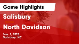 Salisbury  vs North Davidson  Game Highlights - Jan. 7, 2020