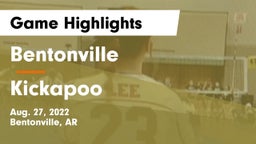 Bentonville  vs Kickapoo  Game Highlights - Aug. 27, 2022