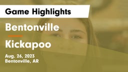 Bentonville  vs Kickapoo  Game Highlights - Aug. 26, 2023