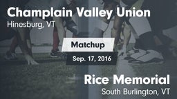 Matchup: CVUHS  vs. Rice Memorial  2016