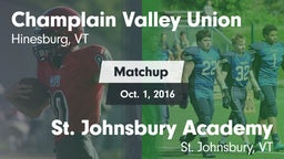 Matchup: CVUHS  vs. St. Johnsbury Academy  2016